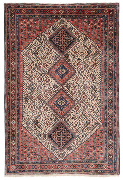 Χαλι Περσικό Yalameh 217X319 Σκούρο Κόκκινο/Μαύρα (Μαλλί, Περσικά/Ιρανικά)