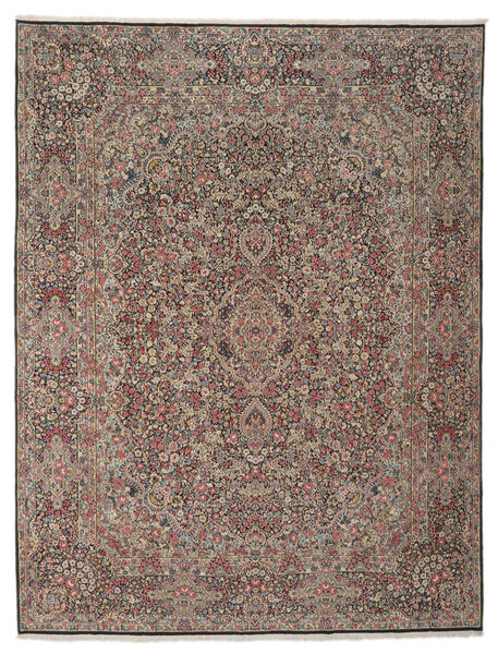 絨毯 オリエンタル ケルマン 292X378 茶色/ダークレッド 大きな (ウール, ペルシャ/イラン)