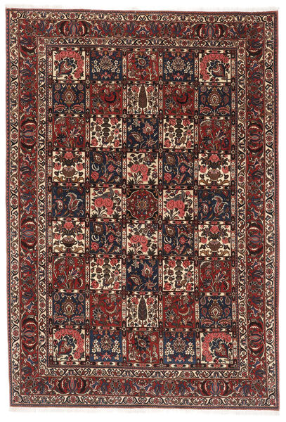  Orientalischer Bachtiar Collectible Teppich 204X302 Schwarz/Dunkelrot Wolle, Persien/Iran Carpetvista