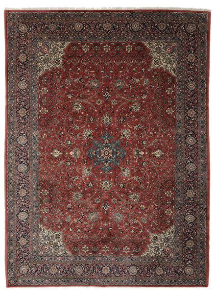 290X390 Sarough Teppe Orientalsk Svart/Mørk Rød Stort (Ull, Persia/Iran) Carpetvista