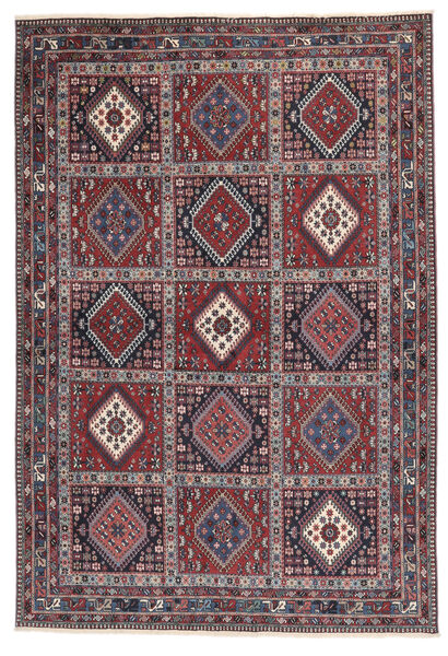  Orientalsk Yalameh Teppe 200X291 Mørk Rød/Svart Ull, Persia/Iran Carpetvista
