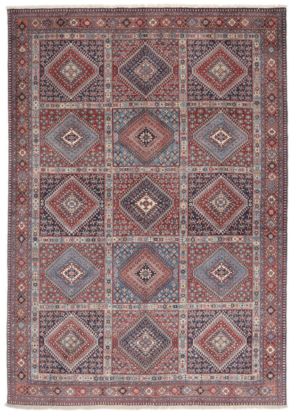 204X285 Yalameh Teppich Orientalischer Dunkelrot/Braun (Wolle, Persien/Iran) Carpetvista