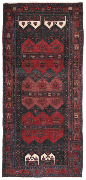  Kurdi Rug 143X310 Persian Wool Black/Dark Red Small Carpetvista