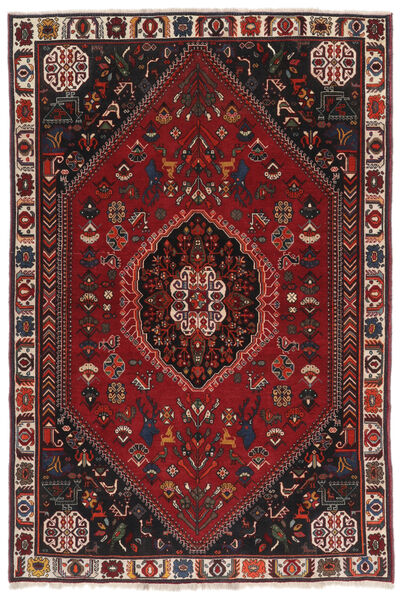  Qashqai Rug 130X197 Persian Wool Black/Dark Red Small Carpetvista