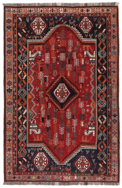 173X262 絨毯 オリエンタル カシュガイ ブラック/ダークレッド (ウール, ペルシャ/イラン) Carpetvista