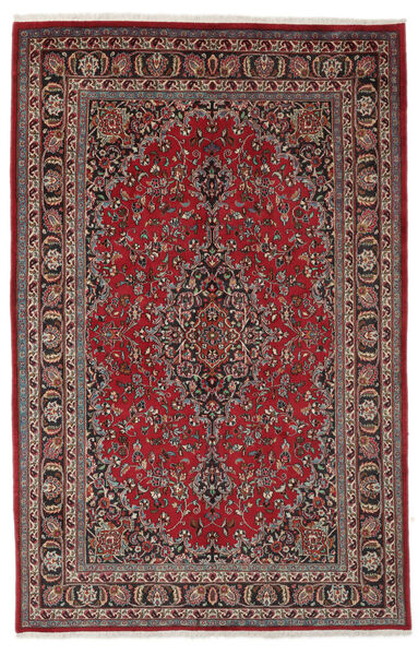  Mashad Rug 196X306 Persian Wool Dark Red/Black Carpetvista