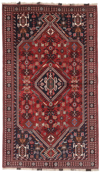 160X276 Χαλι Ghashghai Ανατολής Μαύρα/Σκούρο Κόκκινο (Μαλλί, Περσικά/Ιρανικά) Carpetvista