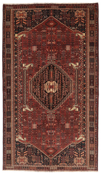 Tapete Oriental Ghashghai 175X306 Preto/Vermelho Escuro (Lã, Pérsia/Irão)
