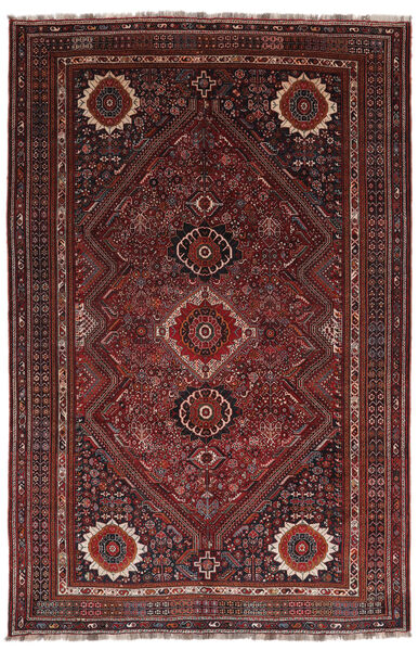214X322 Alfombra Oriental Gashgai Negro/Rojo Oscuro (Lana, Persia/Irán) Carpetvista