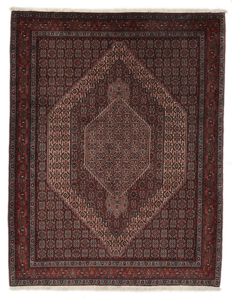  Persischer Senneh Teppich 125X160 Schwarz/Braun (Wolle, Persien/Iran)