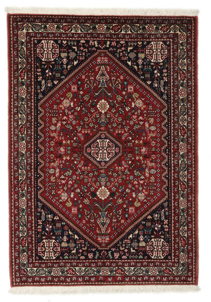 102X146 Alfombra Oriental Abadeh Negro/Rojo Oscuro (Lana, Persia/Irán) Carpetvista