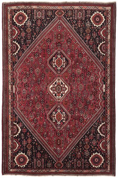 220X335 絨毯 オリエンタル カシュガイ ブラック/ダークレッド (ウール, ペルシャ/イラン)