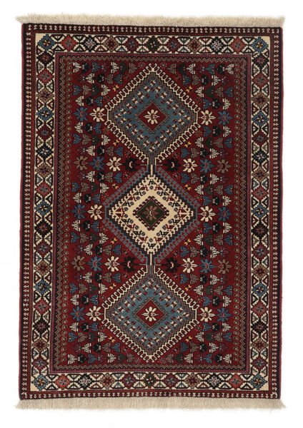 Yalameh Teppe 105X150 Svart/Brun (Ull, Persia/Iran)