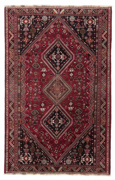  180X280 Ghashghai Teppe Svart/Mørk Rød Persia/Iran