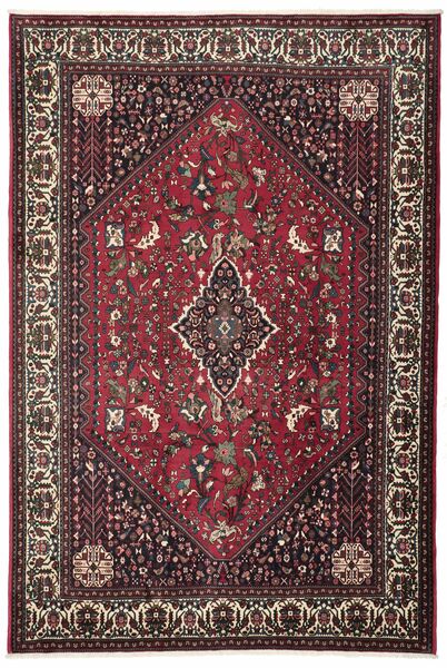 Tapete Abadeh 215X319 Preto/Vermelho Escuro (Lã, Pérsia/Irão)