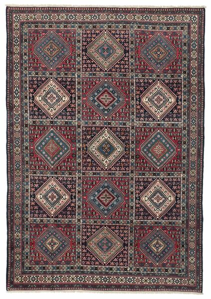  Oriental Yalameh Rug 203X293 Black/Brown Wool, Persia/Iran