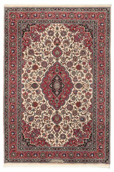 Alfombra Oriental Sarough 198X293 Rojo Oscuro/Marrón (Lana, Persia/Irán)