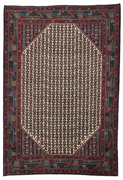 絨毯 ペルシャ コリアイ 205X295 ブラック/茶色 (ウール, ペルシャ/イラン)
