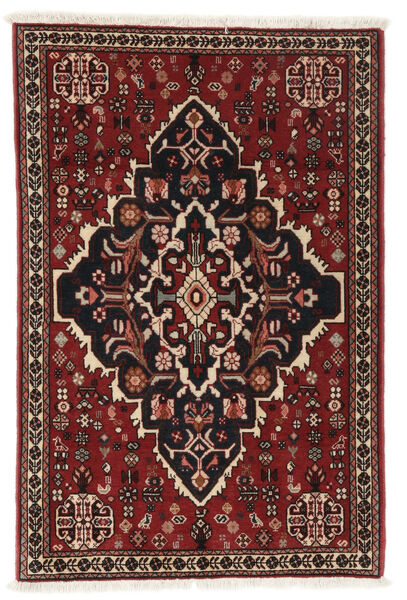  Persisk Abadeh Teppe 75X113 Svart/Mørk Rød (Ull, Persia/Iran)