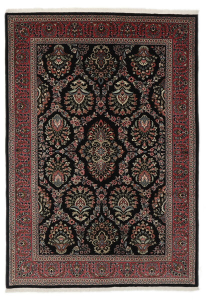 Sarough Teppich 170X245 Schwarz/Dunkelrot Wolle, Persien/Iran Carpetvista