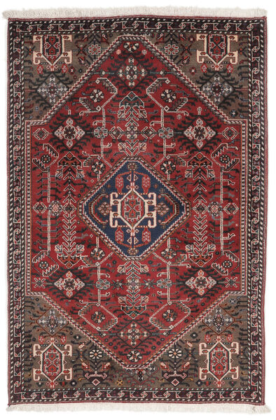 112X165 Tappeto Ghashghai Orientale Nero/Rosso Scuro (Lana, Persia/Iran) Carpetvista