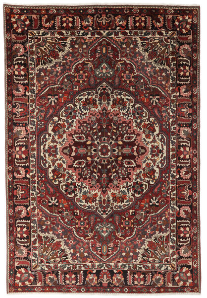 207X304 Tapete Oriental Bakhtiari Collectible Preto/Vermelho Escuro (Lã, Pérsia/Irão) Carpetvista