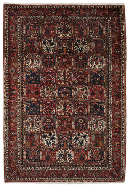  Orientalischer Bachtiar Collectible Teppich 211X306 Schwarz/Dunkelrot Wolle, Persien/Iran Carpetvista
