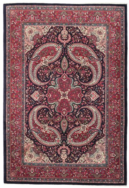 218X310 絨毯 オリエンタル サルーク ダークレッド/ブラック (ウール, ペルシャ/イラン)