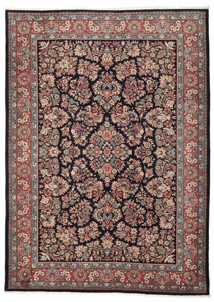  Oriental Sarouk Rug 220X305 Brown/Black Wool, Persia/Iran