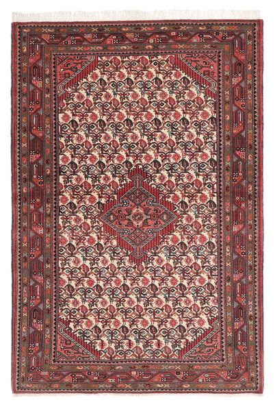  132X196 Asadabad Covor Dark Red/Negru Persia/Iran
 Carpetvista