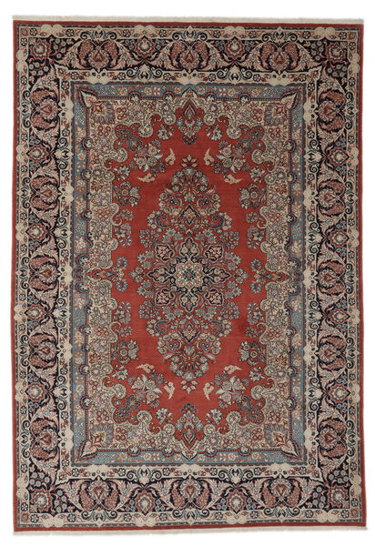 Tapete Oriental Sarough 243X354 Castanho/Vermelho Escuro (Lã, Pérsia/Irão)