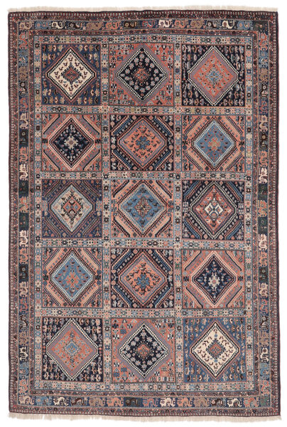  Orientalischer Yalameh Teppich 194X291 Dunkelrot/Schwarz Wolle, Persien/Iran Carpetvista