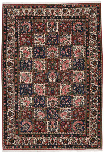  Orientalischer Bachtiar Collectible Teppich 210X302 Schwarz/Dunkelrot Wolle, Persien/Iran Carpetvista