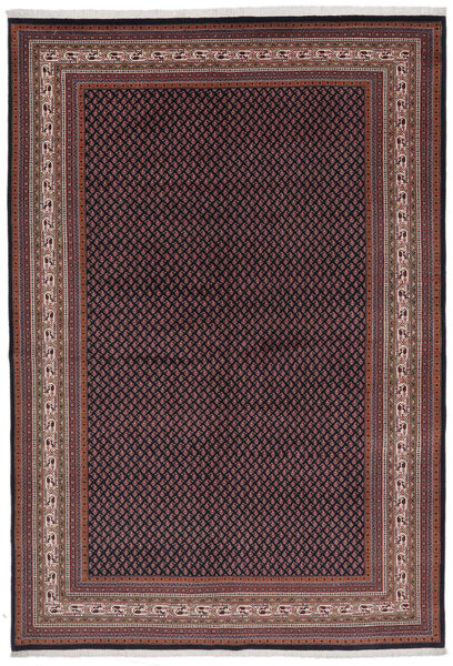 Sarough Mir Teppe 215X310 Svart/Mørk Rød Ull, Persia/Iran Carpetvista