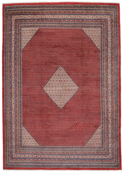  Persischer Sarough Mir Teppich 293X410 Dunkelrot/Braun Großer (Wolle, Persien/Iran)
