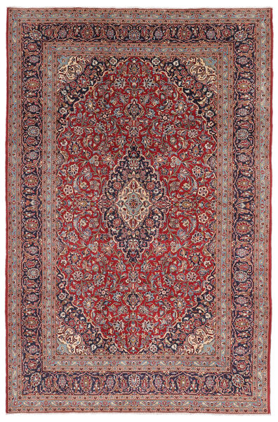 Tapete Persa Kashan 250X379 Vermelho Escuro/Castanho Grande (Lã, Pérsia/Irão)