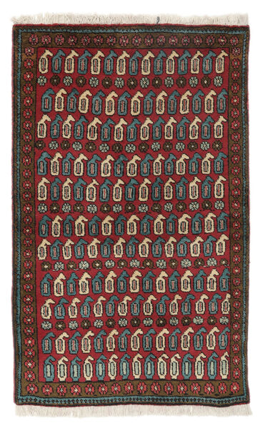  Persisk Afshar Teppe 93X155 Svart/Mørk Rød (Ull, Persia/Iran)