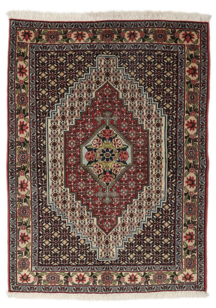  120X158 Senneh Teppich Schwarz/Braun Persien/Iran Carpetvista