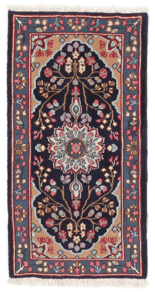 64X121 Kerman Teppe Orientalsk Svart/Mørk Rød (Ull, Persia/Iran) Carpetvista