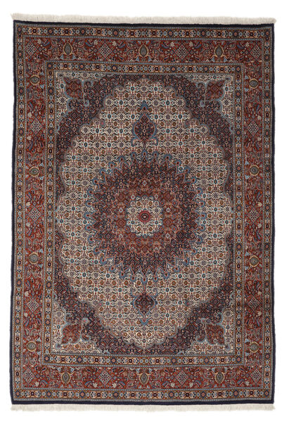  Orientalischer Moud Teppich 200X295 Schwarz/Braun Wolle, Persien/Iran Carpetvista