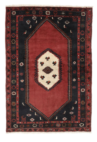 Klardasht Teppich 133X196 Schwarz/Dunkelrot Wolle, Persien/Iran Carpetvista