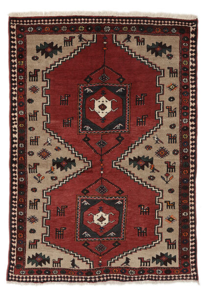 Alfombra Oriental Klardasht 130X185 Negro/Rojo Oscuro (Lana, Persia/Irán)