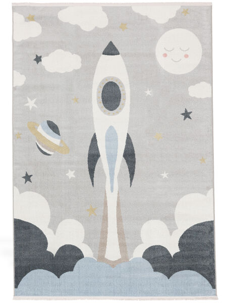 In Space Kids Rug Washable 100X160 Small Grey/Blue