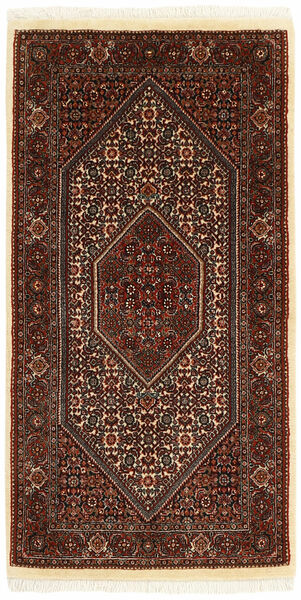 絨毯 オリエンタル ビジャー シルク製 72X139 ブラック/茶色 (ウール, ペルシャ/イラン)