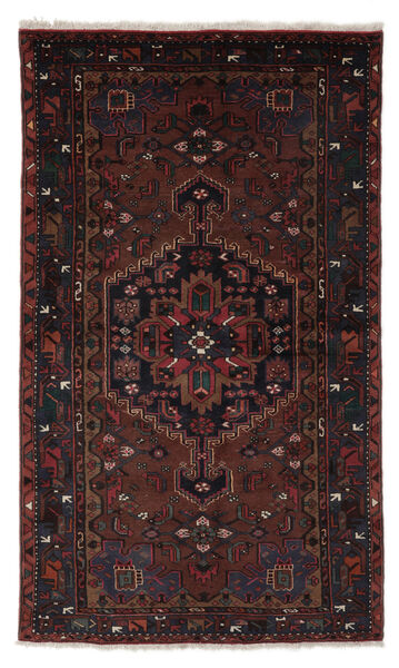  130X221 Zanjan Teppe Svart/Mørk Rød Persia/Iran Carpetvista