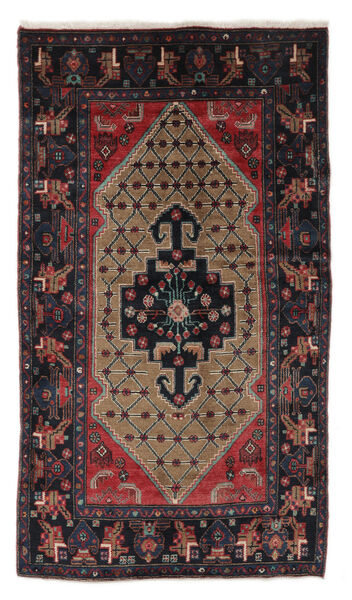  Persialainen Hamadan Matot Matto 130X232 Musta/Tummanpunainen (Villa, Persia/Iran