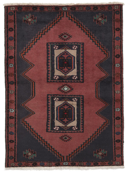 110X153 Kelardasht Rug Oriental Black/Dark Red (Wool, Persia/Iran) Carpetvista