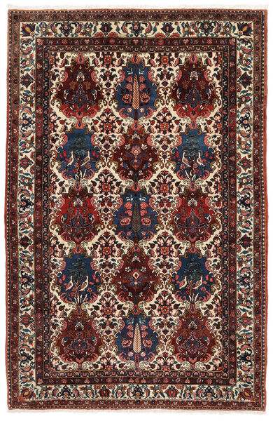 162X250 Bakhtiar Teppe Orientalsk Svart/Mørk Rød (Ull, Persia/Iran) Carpetvista