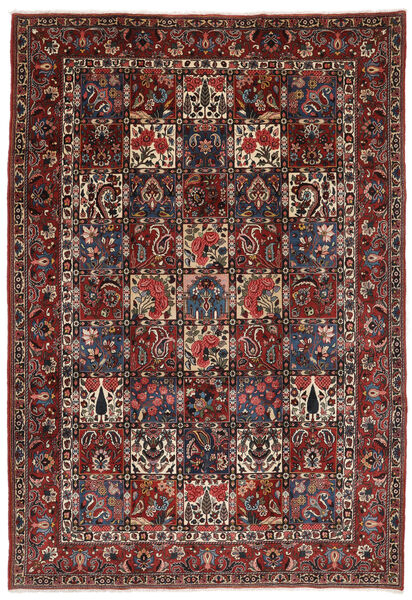  Orientalischer Bachtiar Collectible Teppich 216X310 Schwarz/Dunkelrot Wolle, Persien/Iran Carpetvista