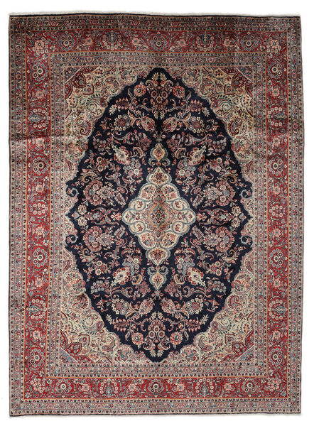 絨毯 オリエンタル ハマダン シャフバフ 279X378 ブラック/ダークレッド 大きな (ウール, ペルシャ/イラン)